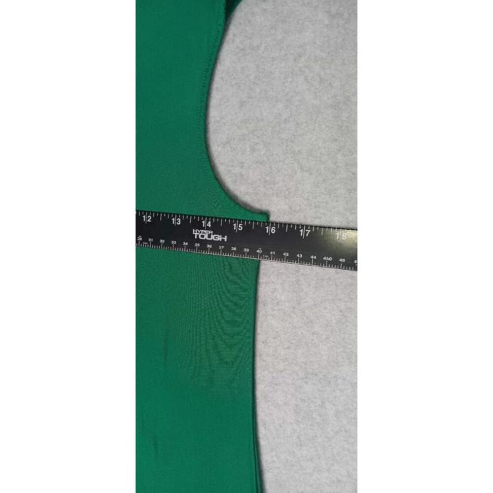 Bcbg Maxazria Midi dress Womens Small Green Flowy  Zippered Shoulder Tier Down - Picture 7 of 12